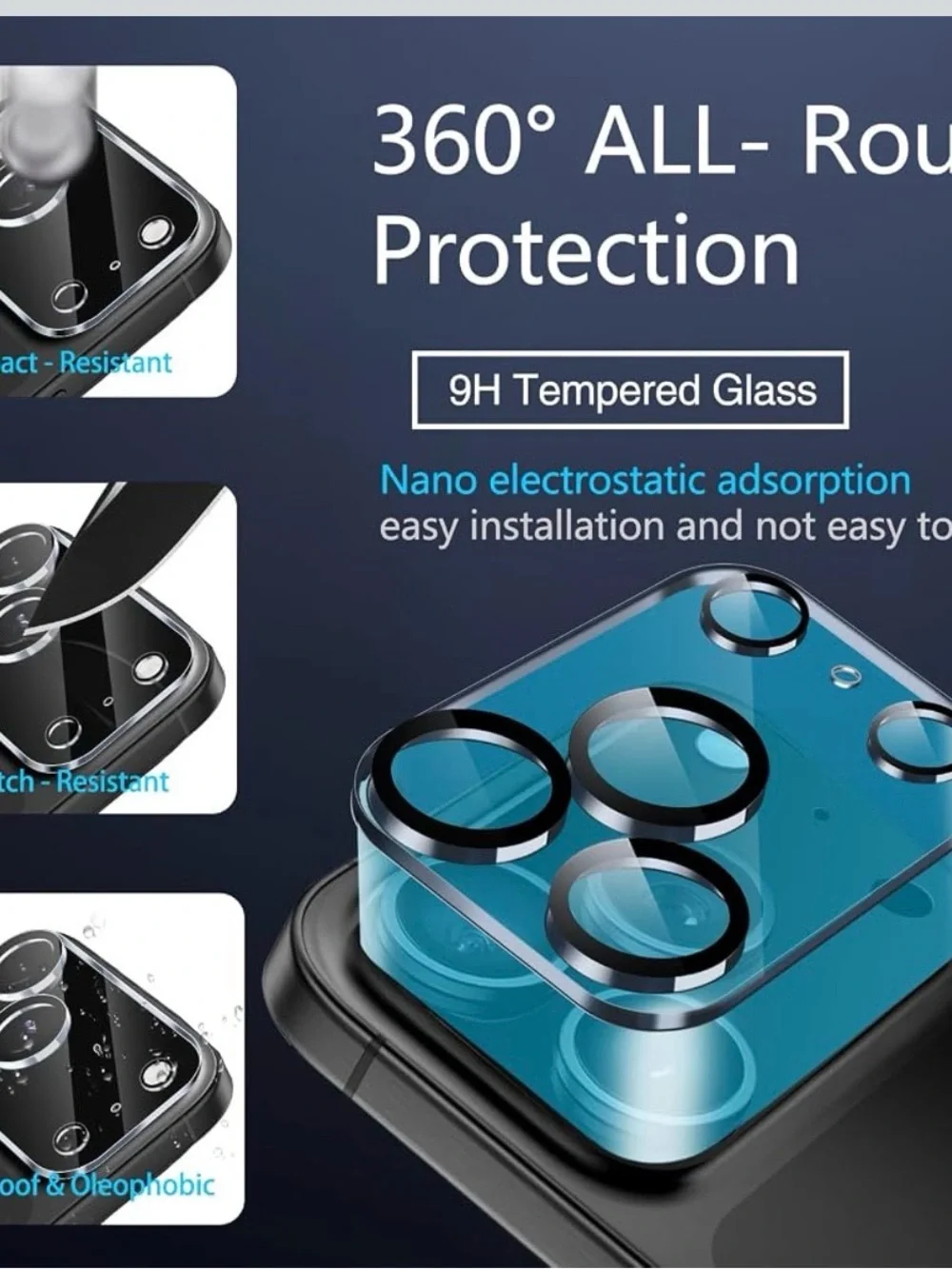 IMBZBK 3 Screen Protector +3 camera Lens for iPhone 17 PRO tempered Glass NEW